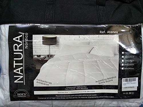 CONFORT HOME M.T. Relleno (Cama 135 (220 X 220 CM) NÓRDICO Fibra Hueca* 400 g/m2 Tacto PLUMÓN * para Cama hasta 200 CM Largo* Marca ESPAÑA 135