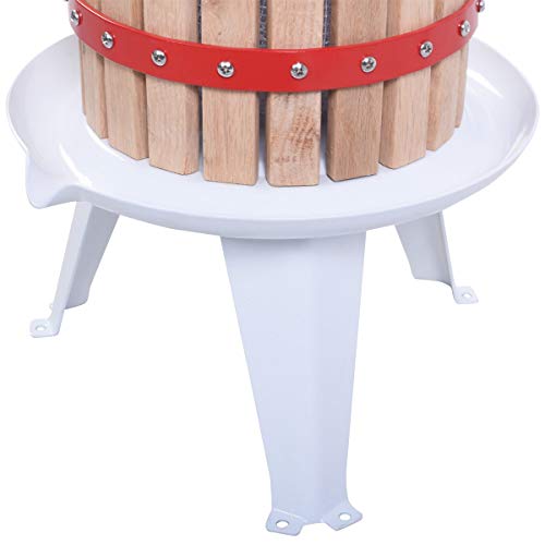 COSTWAY Exprimidor Manual de Madera 6L Prensa para Frutas Zumo Vino Manzana Mosto