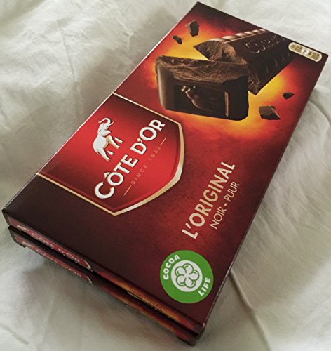 Cote d'Or - Noir de Puur - 400 g - Chocolate con leche belga - Barritas de chocolate con nueces - snack perfecto - Barra de chocolate envuelta individualmente - Importado de Bélgica