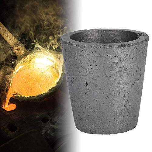 Crisoles de grafito, 4Kg Forma de copa Carburo de silicio Horno de grafito Fundición de crisol Herramienta de fusión para fundición Refinación Oro Plata Cobre Latón Aluminio