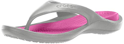 Crocs Athens, Chanclas Unisex Adulto, Gris (Light Grey/Candy Pink 0fs), 37/38 EU