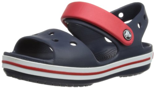 Crocs Crocband Sandal Kids, Sandalias Unisex Niños, Azul (Navy/Red), 23/24 EU