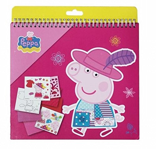 Cuaderno de dibujo con plantillas y pegatinas de Peppa Pig 26 x 24 cm