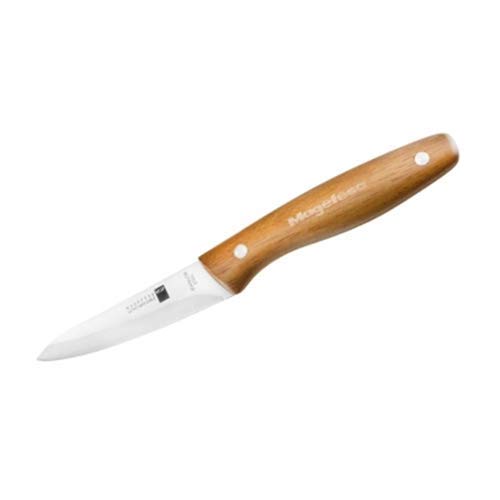 Cuchillo MAGEFESA mag Wood Acero Inoxidable, Mango ergonómico, fácil Limpieza, Mango de Madera con Doble Remache (PELADOR)