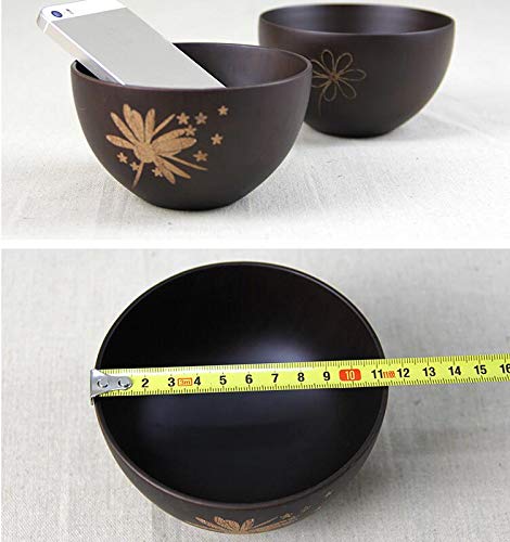 Cuenco De Madera Maciza,Tazón De Ramen,Grande Estilo Japonés Ligero Tazón De Servir,Tazón De Sopa,Ensalada Porción para Víveres Partes Aperitivos A 14cm (6 Pulgadas)