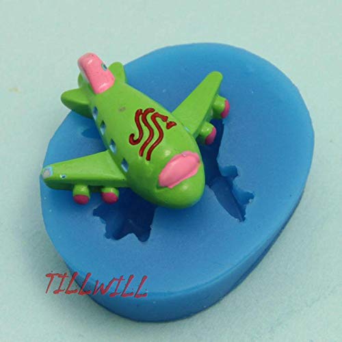 CULER Pequeña Mini Forma De Avión Pastel De Silicona del Molde del Molde para Hornear Pasta De Chocolate Relieve Die Pasta De Azúcar Aircraft Tool Decoración De La Torta