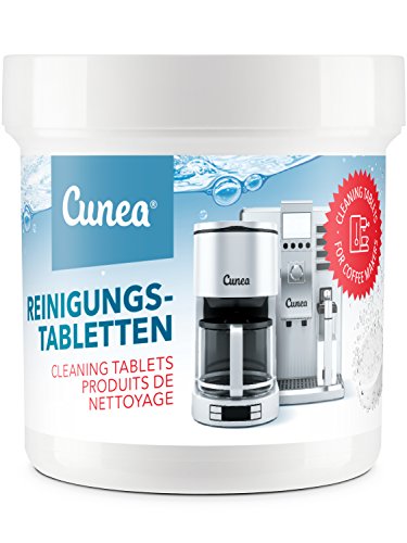 Cunea - Pastillas de limpieza para cafeteras automáticas y cafeteras 50x 2g Tablets.