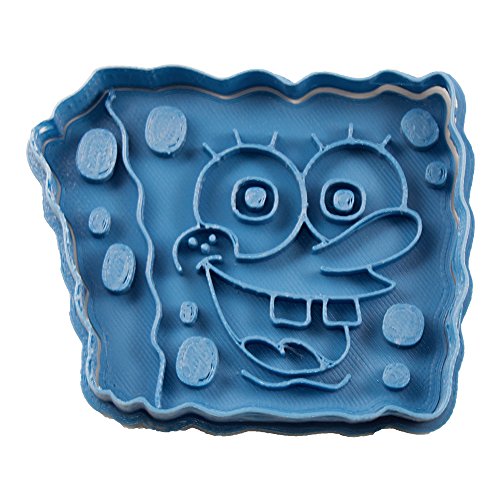 Cuticuter Bob Esponja Cortador de Galletas, Azul. 8x7x1,5cm