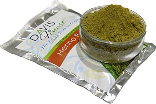 Davis Finest Henna en polvo, pura, natural, hojas, tinte para el pelo, sin PPD ni amoniaco, acondicionador, brillo para un cabello espectacular y un cuero cabelludo saludable y sin caspa, 100 g