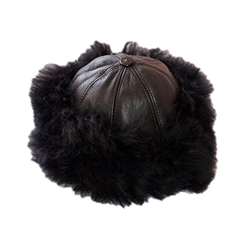 Dazoriginal Ushanka Mujer Piel Gorro Ruso Invierno Boina Cuero Sombrero Punto