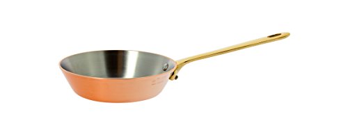 DE BUYER 6450.13 - Mini sartén (Cobre y Acero Inoxidable, Mango de latón, 13 cm)