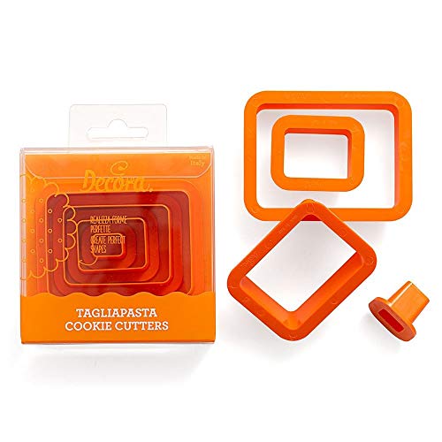 Decora 0255309 Kit 4 CORTADORES RECTANGULO 1,5-3,5-5,5-7,5 H2,2 CM