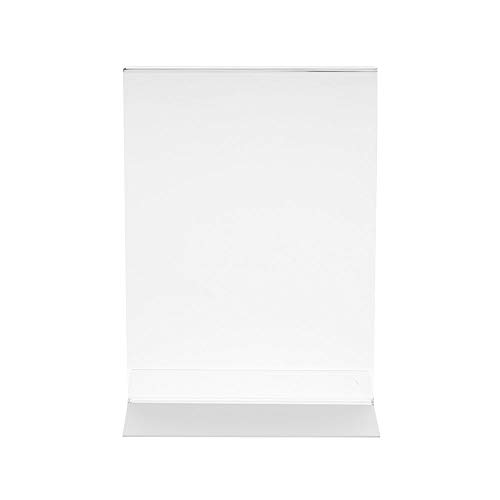 Deflect-o 47901 - Soporte para cartel (A5, vertical, en forma de T, doble cara), transparente