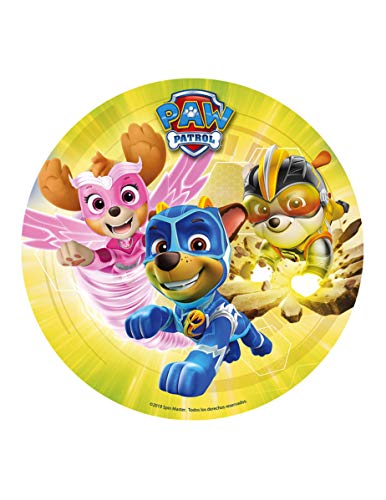 Dekora- Decoracion Tartas de Cumpleaños Infantiles en Disco de Oblea de Paw Patrol-20 cm (160152)