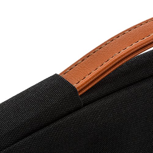 deleyCON Funda de Protección para Notebooks y Ordenadores Portátiles de 17,3" Pulgadas (43,94cm) Nylon + 2 Bolsillos para Accesorios - Negro