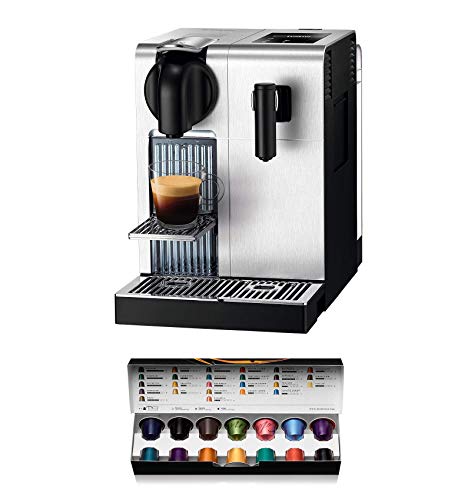 De'longhi Nespresso Lattissima Pro EN750MB - Cafetera de cápsulas, 19 bares, apagado automático, depósito de leche, pantalla táctil, color aluminio