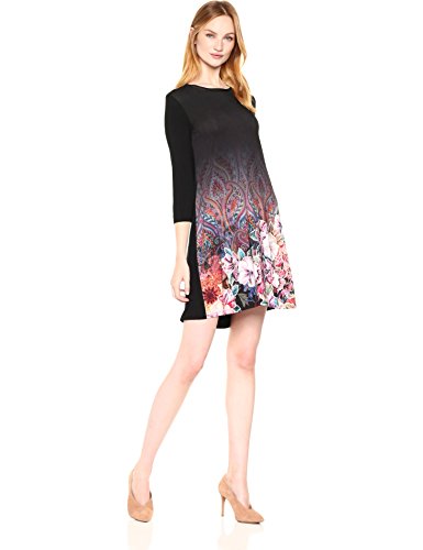 Desigual Vest_3/4 Freya Vestido, Negro (Negro 2000), Large para Mujer