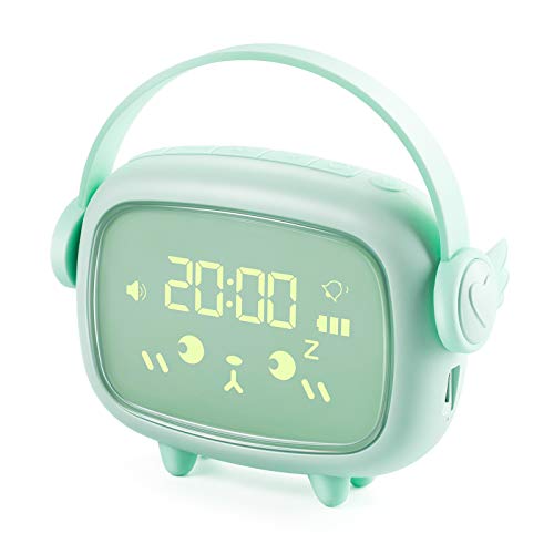 Despertador Digital Infantil, Despertador Recargable con Luz Nocturna, Reloj Despertador Digital Niños con Función Snooze Ideal para Dormitorio y Oficina