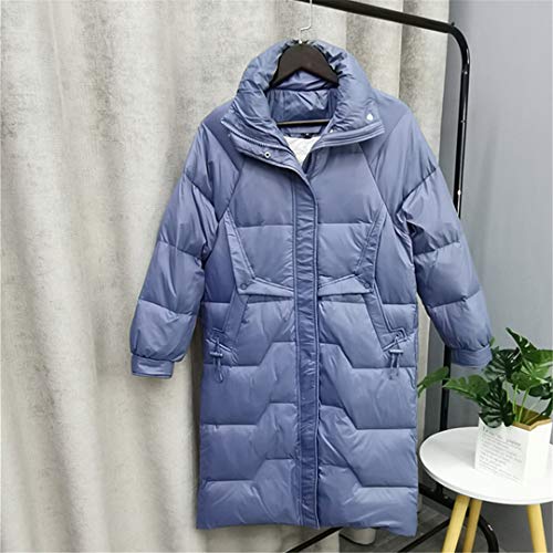 DFLYHLH Largo Invierno Abajo Parkas Chaqueta Mujer Stand Collar Suelto Caliente Abrigos Nieve Abrigo