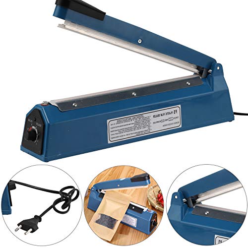 DHOUTDOORS 230V PVC Maquina Selladora Comida y merienda Bolsa de Almacenamiento, Corte y Sellado ráPidamente Hacer Comida Fresca, Mini Bag Sealer