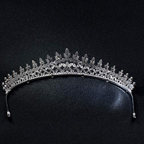 Diadema de princesa de circonio cúbico para boda, diadema de novia de cristales para mujer, joyería de cabeza de baile CH10205