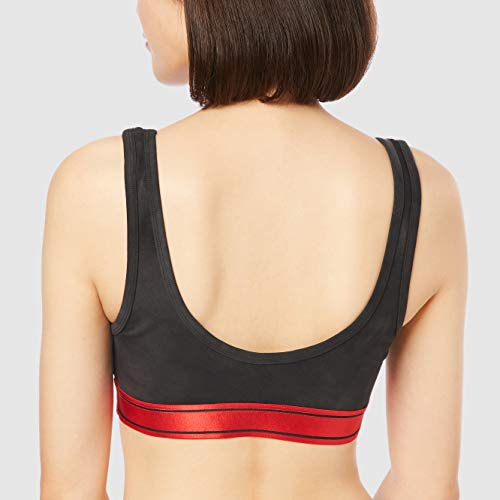 Diesel UFSB-BRAS, Sujetador Deportivo para Mujer, Multicolor (Black/Racing Red E3976/0taxs), M