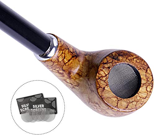 DIMJ Pipas de Tabaco a Canna Lunga - Pipa para Fumar di Legno Churchwarden per Fumatori con Raschietto per Tubi 3 in 1 alesatore per Tubi e altri Accessori per Tubi in Confezione Regalo