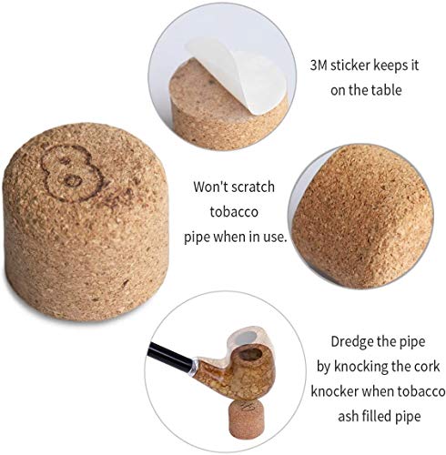 DIMJ Pipas de Tabaco a Canna Lunga - Pipa para Fumar di Legno Churchwarden per Fumatori con Raschietto per Tubi 3 in 1 alesatore per Tubi e altri Accessori per Tubi in Confezione Regalo