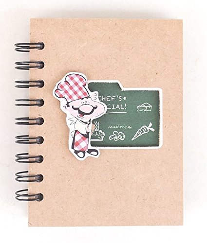 DISOK - Libreta Recetas Kraft"Chef" Detalles, Regalos y Recuerdos Bodas y Comuniones Mujeres, hombres Niños. Libretas, Libretitas Kraft Originales