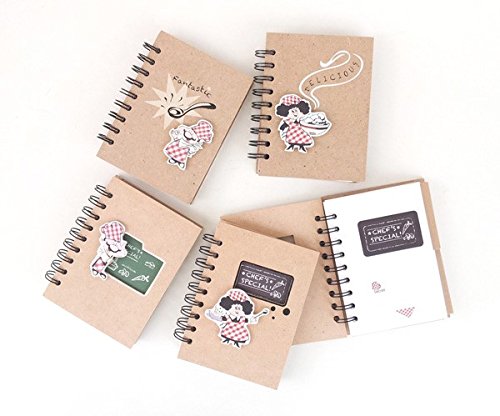 DISOK - Libreta Recetas Kraft"Chef" Detalles, Regalos y Recuerdos Bodas y Comuniones Mujeres, hombres Niños. Libretas, Libretitas Kraft Originales