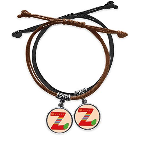 DIYthinker Z - Pulsera de cuerda de cuero con diseño de frutas naranja