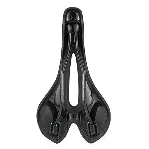 Docooler Sillín de Fibra de Carbono MTB Bicicleta de Montaña Bicicleta de Carretera Cojín Asiento Ligero para Ciclismo (Fibra de Carbono)