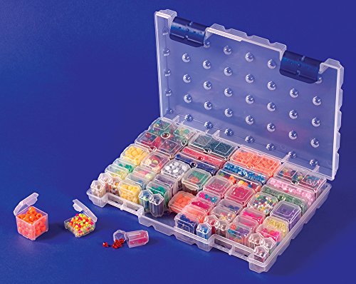 DotBox Mediano - Juego de 53 Piezas. 52 Cajas de Almacenamiento en una Caja. Es el Mejor Sistema de Almacenamiento para Objetos pequeños Guardar Cuentas, Joyas, artesanías, etc