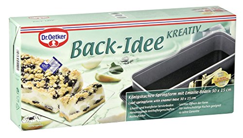 Dr. Oetker 30X11X7 Cm Molde Desmontable, Aluminio, Negro y Gris