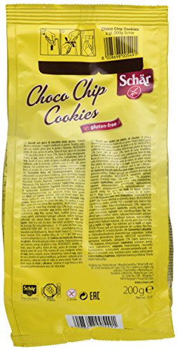 Dr. Schar Choco Chips Galletas - 4 Paquetes de 200 gr - Total: 800 gr