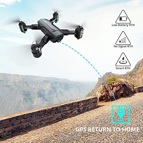 Dragon Touch Drone Plegable GPS con Cámara 1080P HD Avión con WiFi FPV Control Remoto Modo sin Cabeza RC Quadcopter Drone para Niños Principiantes Adultos