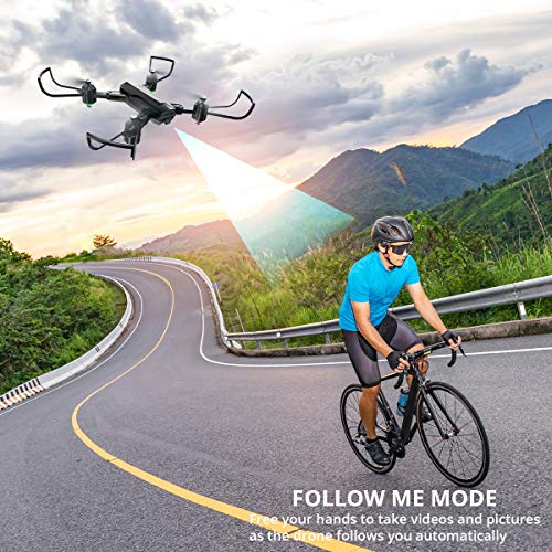 Dragon Touch Drone Plegable GPS con Cámara 1080P HD Avión con WiFi FPV Control Remoto Modo sin Cabeza RC Quadcopter Drone para Niños Principiantes Adultos