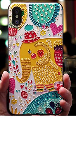 DUA - Funda compatible con Samsung Galaxy, varios modelos Carcasa fina de silicona TPU para cámara de fotos, diseño de elefante (IP 8) (S 8)