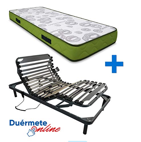 Duérmete Online Completa Colchón Artiflex HR para Cama Somier Eléctrico Articulado 5 Planos | Fabricado en ESPAÑA, Pack, 90x190