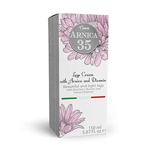 Dulàc - Crema para Piernas pesadas y cansadas - 150 ml - Piernas bonitas y ligeras con Àrnica, Diosmina, Rusco y Castaño de Indias - 100% Made in Italy - Arnica 35