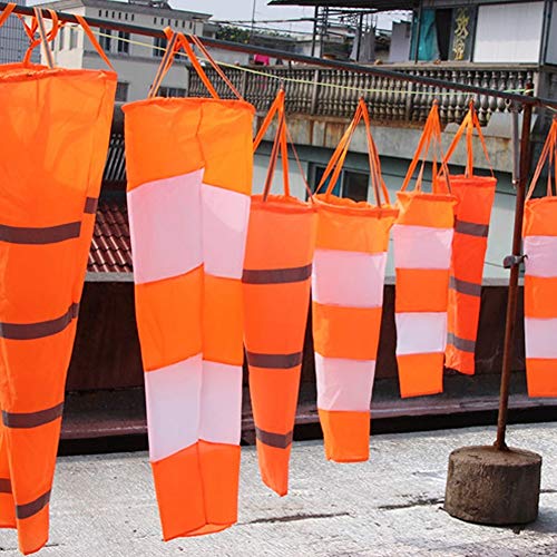 Eastbuy Manga de Viento - Bolsa de medición de la dirección del Viento de la Manga de Viento del Aeropuerto de Nylon de 1,5 m con cinturón Reflectante