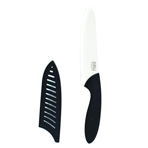 EASY MAKE CMKD3126 - Cuchillo con mango suave y funda de cer mica, cer mica, Longeur Lame : 15 cm