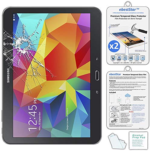 ebestStar - [Lote x2 Cristal Templado Compatible con Samsung Galaxy Tab 4 10.1 SM-T530, T533 T531 T535 Protector Pantalla, Película Dureza 9H, Sin-Burbujas [Aparato: 243.4 x 176.4 x 8mm 10.1"]