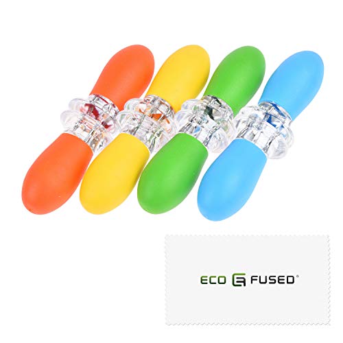 Eco-Fused Pinchos para Mazorca 4 Pares (Anaranjado/Amarillo/Azul/Verde) - Pinchos para Elote - Asas Grandes - Diseño de Enclavamiento - Genial para Cocinar en Casa, Barbacoa, Picnics, Fiestas