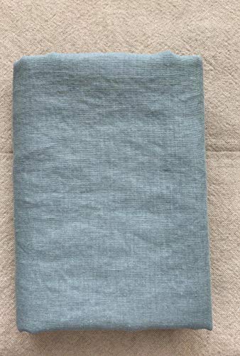 EcoconLINEN Atelier Tela de Lino para Costura por Metro - Tela de Bordado de Lino Suavizado - Lino Natural Lavado a Piedra, Gris y verde., 2m (1.4m wide)