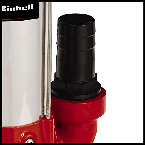 Einhell GC-DP 1340 G - Bomba de aguas sucias (1300 W, capacidad de 23.000 l/h, profundidad max. de inversión 5m, conexión de manguera 59.6mm, cuerpos extraños hasta 40 mm, incl. cable de 6 metros)