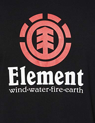 Element Vertical - Camiseta de Manga Corta para Hombre, Negro (Flint Black), XS