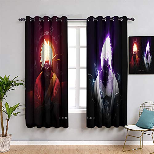 Elliot Dorothy - Cortinas decorativas con ojales, diseño de Naruto anime