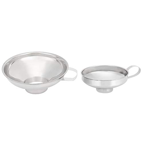 Embudo de conservas de acero inoxidable de 2 piezas, embudo de conservas de boca ancha de acero inoxidable para el hogar, accesorios de cocina con tolva de taza