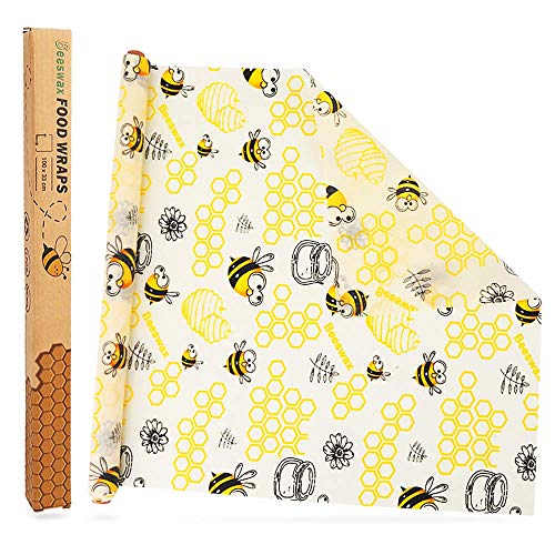 Envoltorio Cera De Abeja, Wraps, Hospaop Wrap reutilizable Eco Friendly Zero Waste Almacenador de Alimentos para Quesos,Frutas,Vegetales